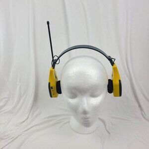 Ultronic AM/FM Headphones Yellow Gray Tested WORK
